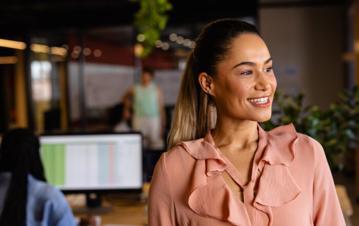 young woman balancing work life during fertility treatments